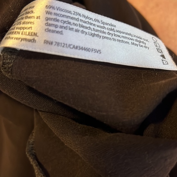 - EILEEN FISHER BROWN PULL ON ELASTIC PONTE SLIM LEG PANTS LEGGINGS…SZ SMALL - Picture 6 of 7